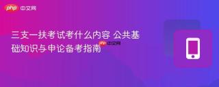 三支一扶考试考什么内容 公共基础知识与申论备考指南