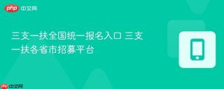 三支一扶全国统一报名入口 三支一扶各省市招募平台