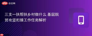 三支一扶帮扶乡村做什么 基层脱贫攻坚衔接工作任务解析