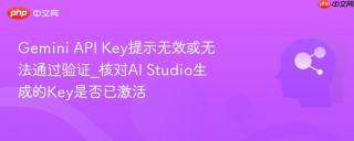 Gemini API Key提示无效或无法通过验证_核对AI Studio生成的Key是否已激活