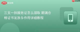 三支一扶服务证怎么领取 期满合格证书发放与作用详细教程