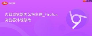 火狐浏览器怎么换主题_Firefox浏览器外观修改