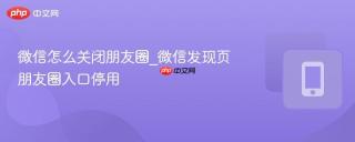 微信怎么关闭朋友圈_微信发现页朋友圈入口停用