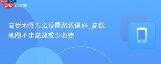 高德地图怎么设置路线偏好_高德地图不走高速或少收费