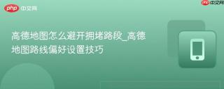 高德地图怎么避开拥堵路段_高德地图路线偏好设置技巧