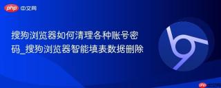 搜狗浏览器如何清理各种账号密码_搜狗浏览器智能填表数据删除