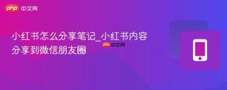 小红书怎么分享笔记_小红书内容分享到微信朋友圈
