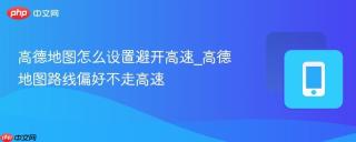 高德地图怎么设置避开高速_高德地图路线偏好不走高速