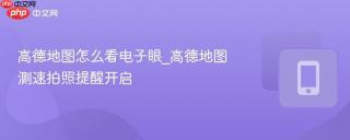 高德地图怎么看电子眼_高德地图测速拍照提醒开启