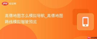 高德地图怎么模拟导航_高德地图路线模拟驾驶预览