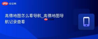 高德地图怎么看导航_高德地图导航记录查看