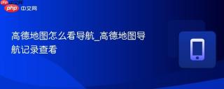 高德地图怎么看导航_高德地图导航记录查看