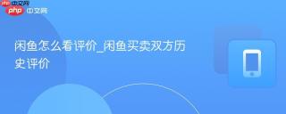 闲鱼怎么看评价_闲鱼买卖双方历史评价