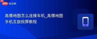 高德地图怎么连接车机_高德地图手机互联投屏教程