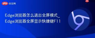 Edge浏览器怎么退出全屏模式_Edge浏览器全屏显示快捷键F11