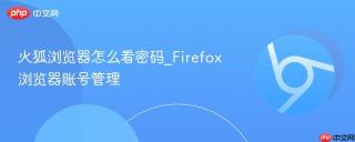火狐浏览器怎么看密码_firefox浏览器账号管理