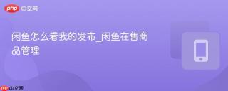 闲鱼怎么看我的发布_闲鱼在售商品管理