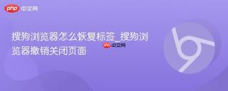 搜狗浏览器怎么恢复标签_搜狗浏览器撤销关闭页面
