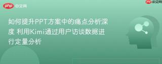 如何提升ppt方案中的痛点分析深度 利用kimi通过用户访谈数据进行定量分析