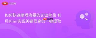 如何快速整理海量的访谈笔录 利用Kimi实现关键信息的一键提取
