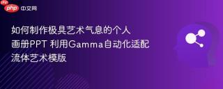 如何制作极具艺术气息的个人画册PPT 利用Gamma自动化适配流体艺术模版