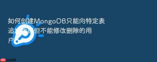 如何创建MongoDB只能向特定表追加数据但不能修改删除的用户