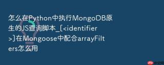 怎么在Python中执行MongoDB原生的JS查询脚本_[]在Mongoose中配合arrayFilters怎么用