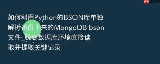 如何利用Python的BSON库单独解析备份下来的MongoDB bson文件_脱离数据库环境直接读取并提取关键记录