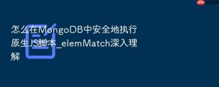 怎么在MongoDB中安全地执行原生JS脚本_elemMatch深入理解