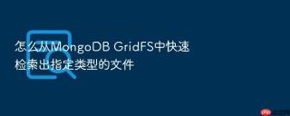怎么从MongoDB GridFS中快速检索出指定类型的文件