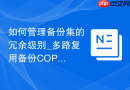 如何管理备份集的冗余级别_多路复用备份COPIES参数输出多份相同文件