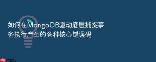 如何在mongodb驱动底层捕捉事务执行产生的各种核心错误码