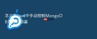 怎么在java中手动控制mongodb事务的回滚