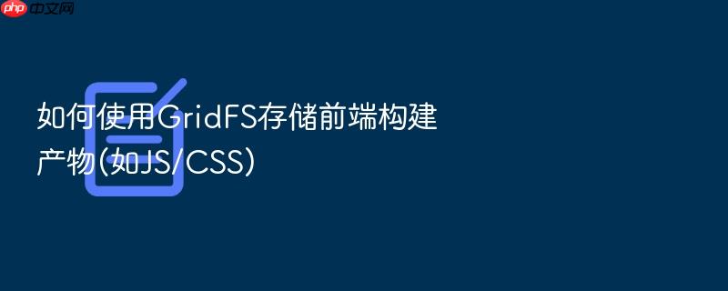 如何使用gridfs存储前端构建产物(如js/css)