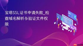 宝塔ssl证书申请失败_检查域名解析与验证文件权限