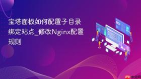 宝塔面板如何配置子目录绑定站点_修改nginx配置规则