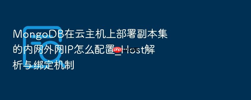 mongodb在云主机上部署副本集的内网外网ip怎么配置_host解析与绑定机制