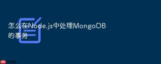 怎么在node.js中处理mongodb的事务