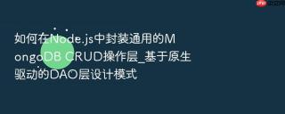 如何在node.js中封装通用的mongodb crud操作层_基于原生驱动的dao层设计模式