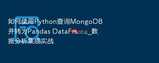 如何使用python查询mongodb并转为pandas dataframe_数据分析集成实战