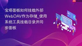 宝塔面板如何挂载外部webdav作为存储_使用系统工具挂载目录并同步面板