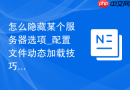 怎么隐藏某个服务器选项_配置文件动态加载技巧