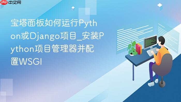 宝塔面板如何运行python或django项目_安装python项目管理器并配置wsgi