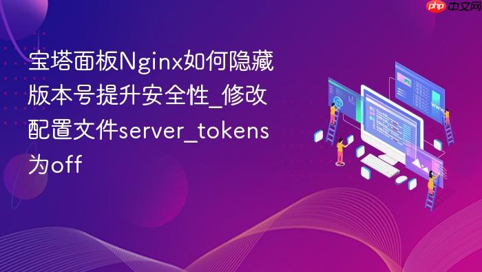 宝塔面板nginx如何隐藏版本号提升安全性_修改配置文件server_tokens为off