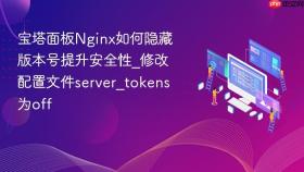 宝塔面板nginx如何隐藏版本号提升安全性_修改配置文件server_tokens为off