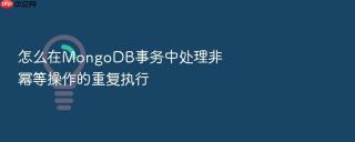 怎么在mongodb事务中处理非幂等操作的重复执行