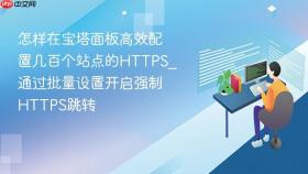 怎样在宝塔面板高效配置几百个站点的HTTPS_通过批量设置开启强制HTTPS跳转