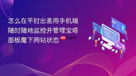怎么在平时出差用手机端随时随地监控并管理宝塔面板麾下网站状态