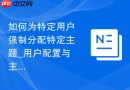 如何为特定用户强制分配特定主题_用户配置与主题绑定