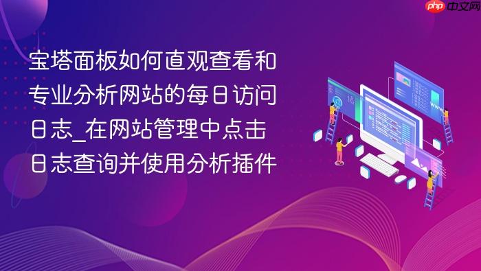 宝塔面板如何直观查看和专业分析网站的每日访问日志_在网站管理中点击日志查询并使用分析插件